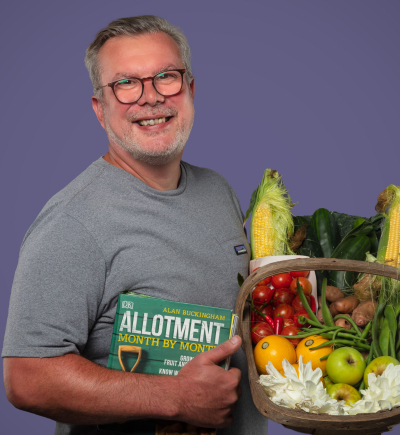 Matt with veg box 